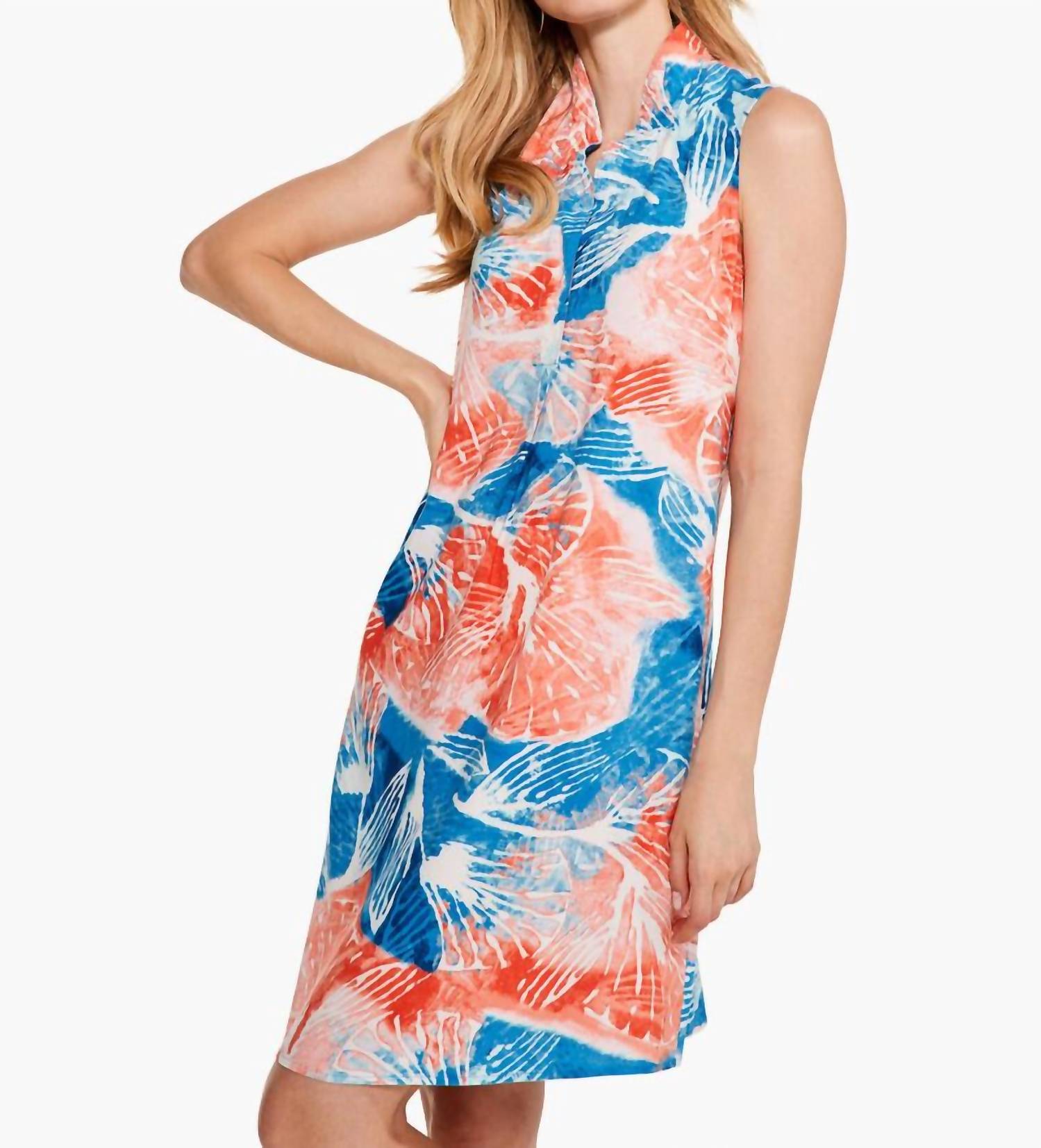 

Платье Watercolor Blooms в оранжевом мультиколоре Nic + Zoe