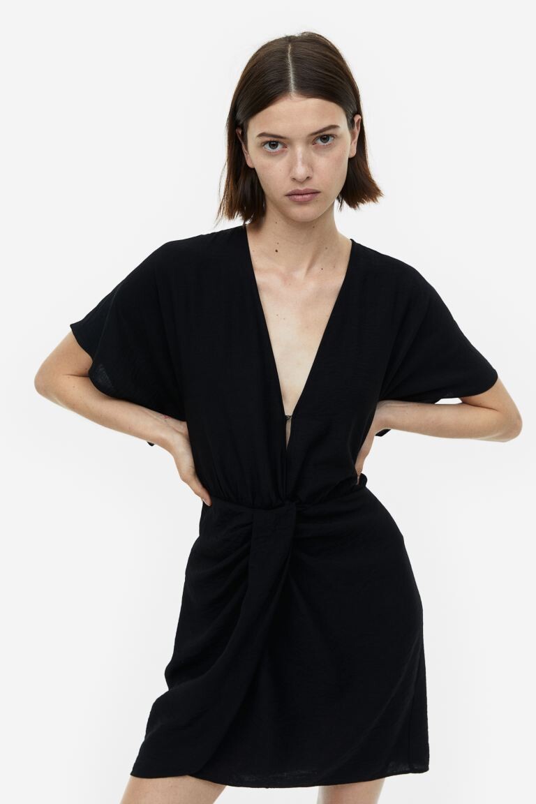 

Платье с V-образным вырезом H&M