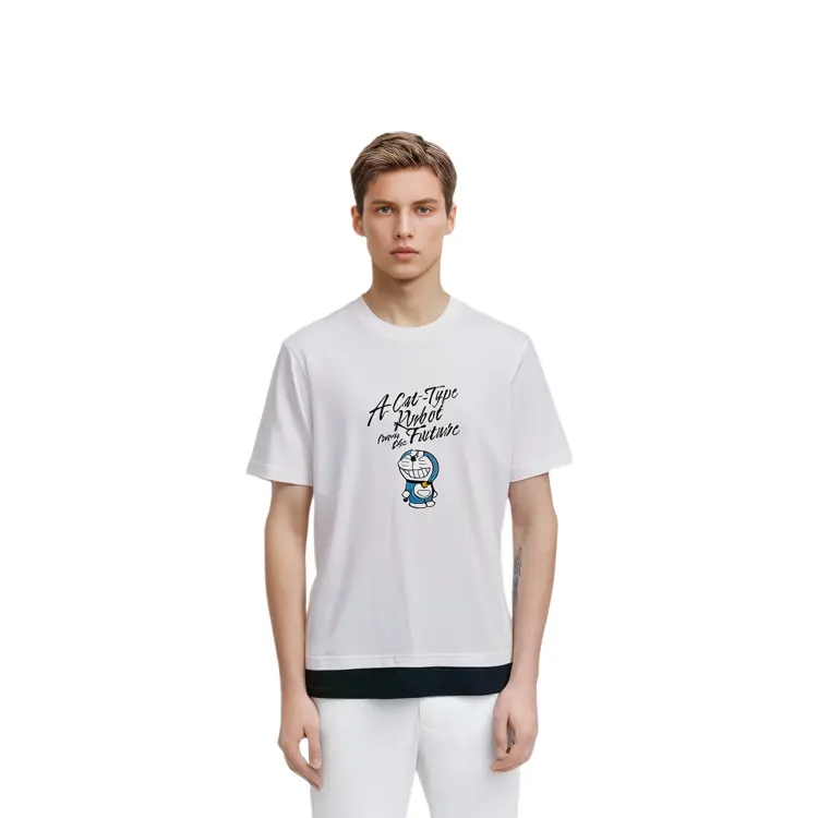 Футболка X Doraemon/Doraemon Co-branded Series для мужчин, белая Uniqlo, белый — фото 4
