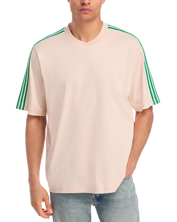 

Футболка с полосками и логотипом Regular Fit Adidas x Wales Bonner, розовый
