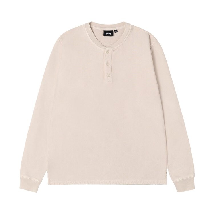 

Флис Stussy Open Hem Henley Fleece, цвет Natural