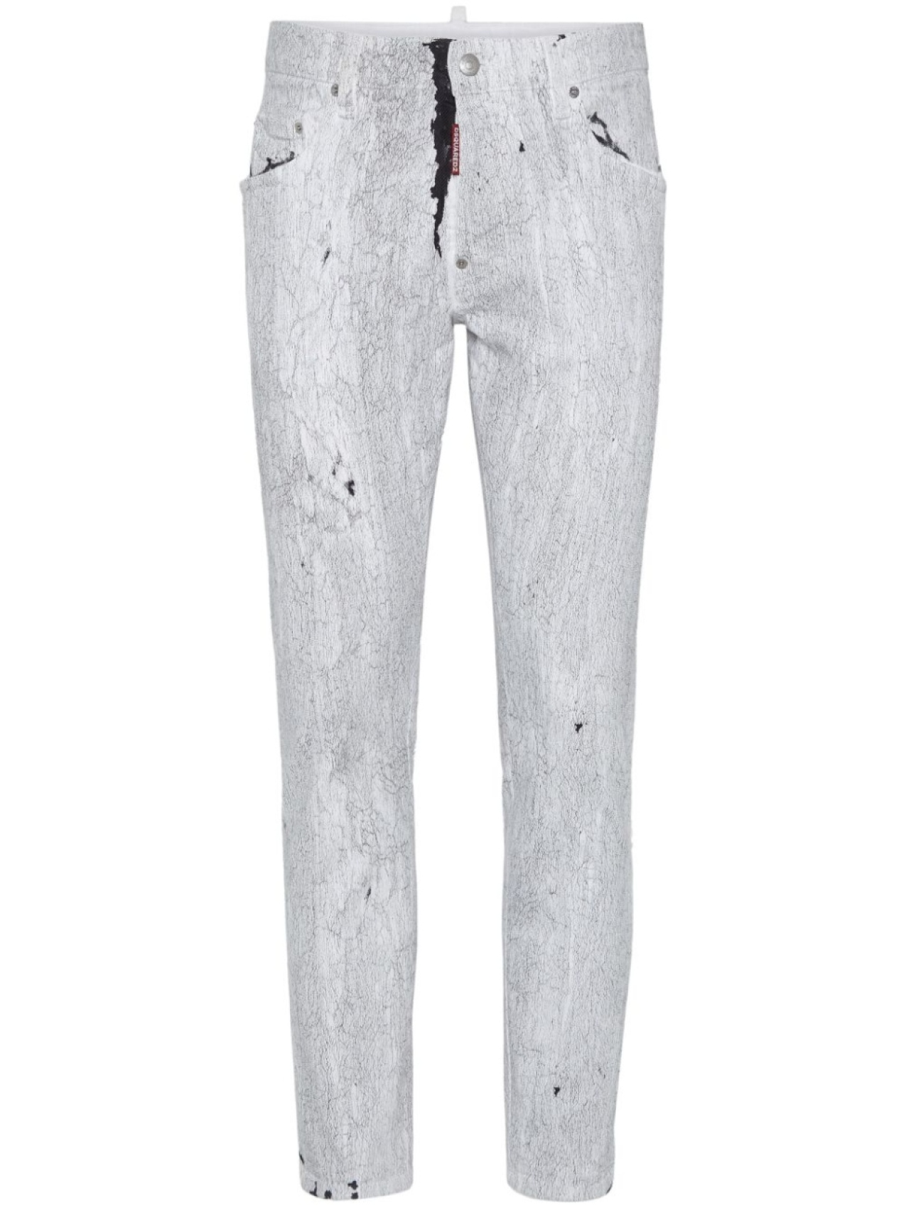 

DSQUARED2 джинсы с жатым эффектом, белый