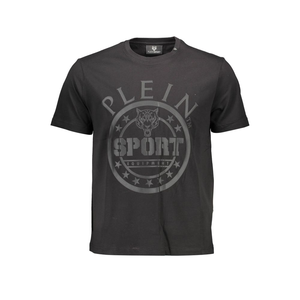 

Черная хлопковая футболка Plein Sport, черный