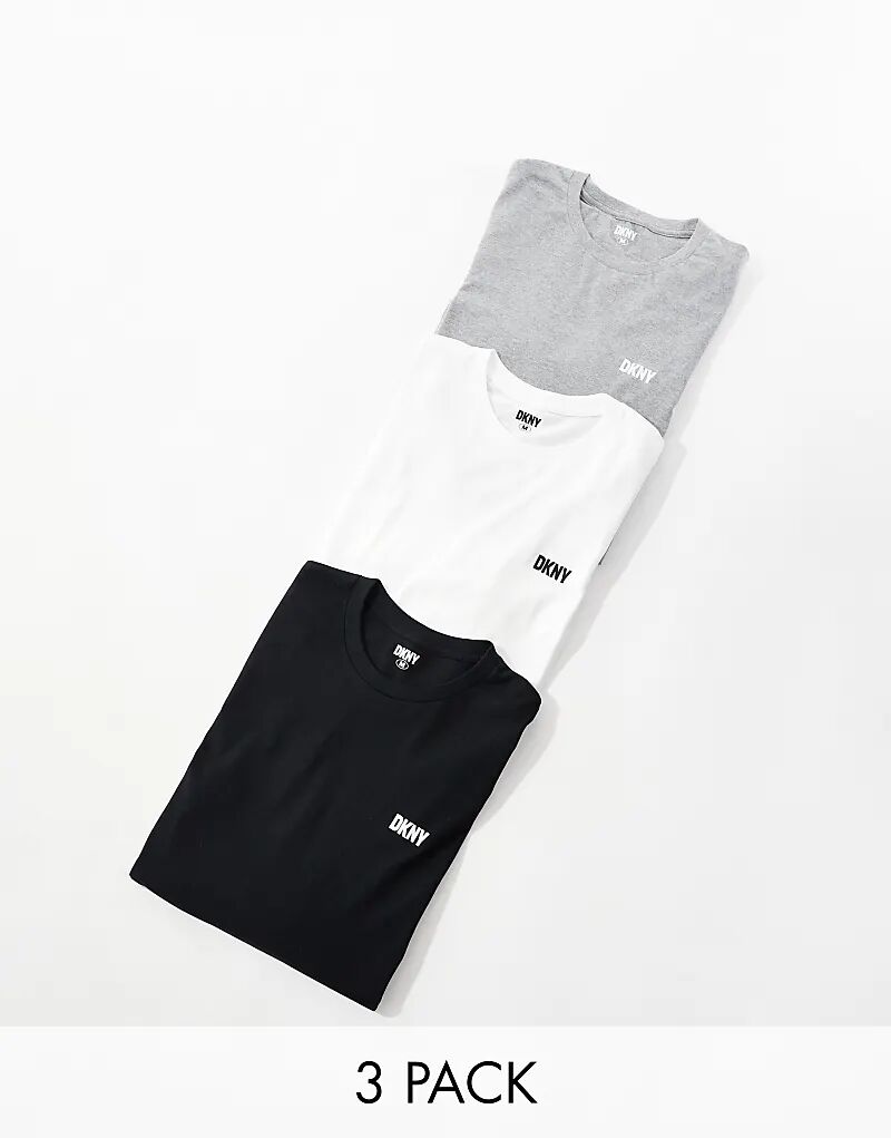 

3 пары футболок с длинным рукавом Warriors черного цвета DKNY