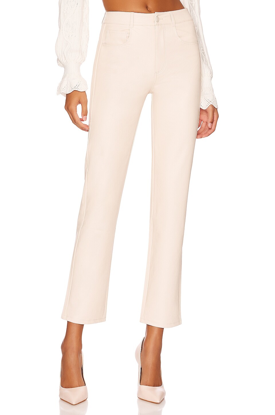 

Брюки PAIGE Stella Faux Leather Straight, экрю