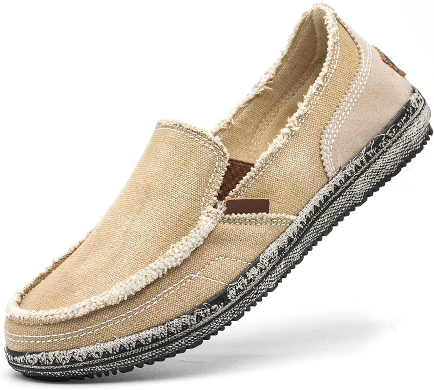 

Мужские канвасовые слипоны-лоферы Легкие дышащие тканевые туфли Винтажные лодочные туфли Повседневные плоские лоферы Кроссовки для прогулок на улице Fliozy, хаки