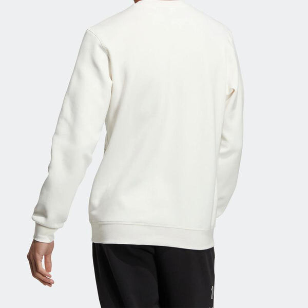 Толстовка Men's adidas Mh Bp3 Crew Logo Athleisure Casual Sports Round Neck Autumn White, белый — фото 3
