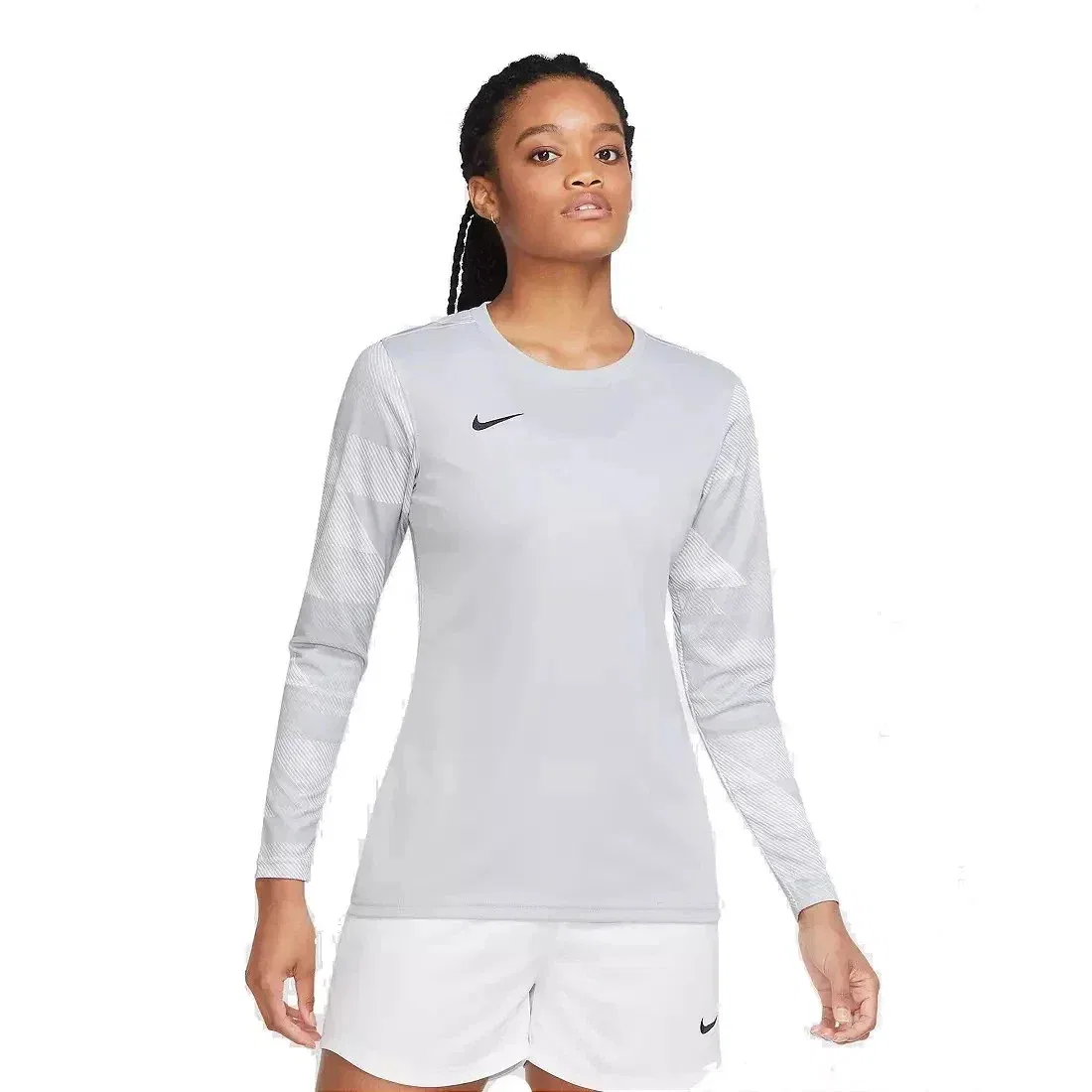 Женская вратарская футболка Nike Park IV серого цвета, модель Dri-FIT Activewear DSGL315, Grey