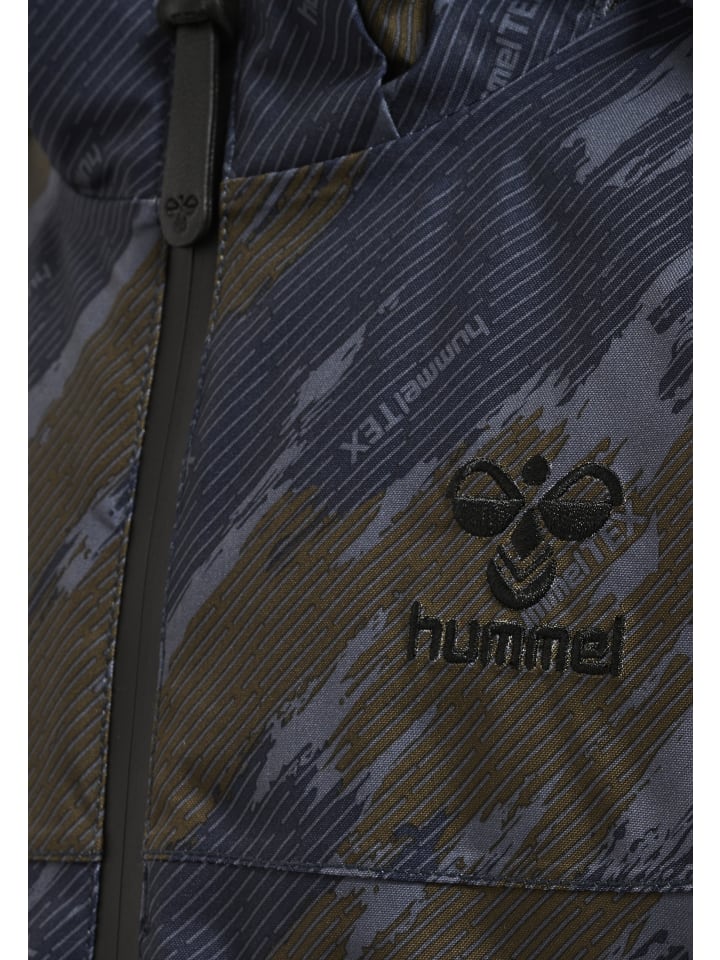 Hummel Куртка на молнии с отверстиями для больших пальцев, модель Hmllogan lifestyle для мальчиков, темно-оливковый цвет — фото 3