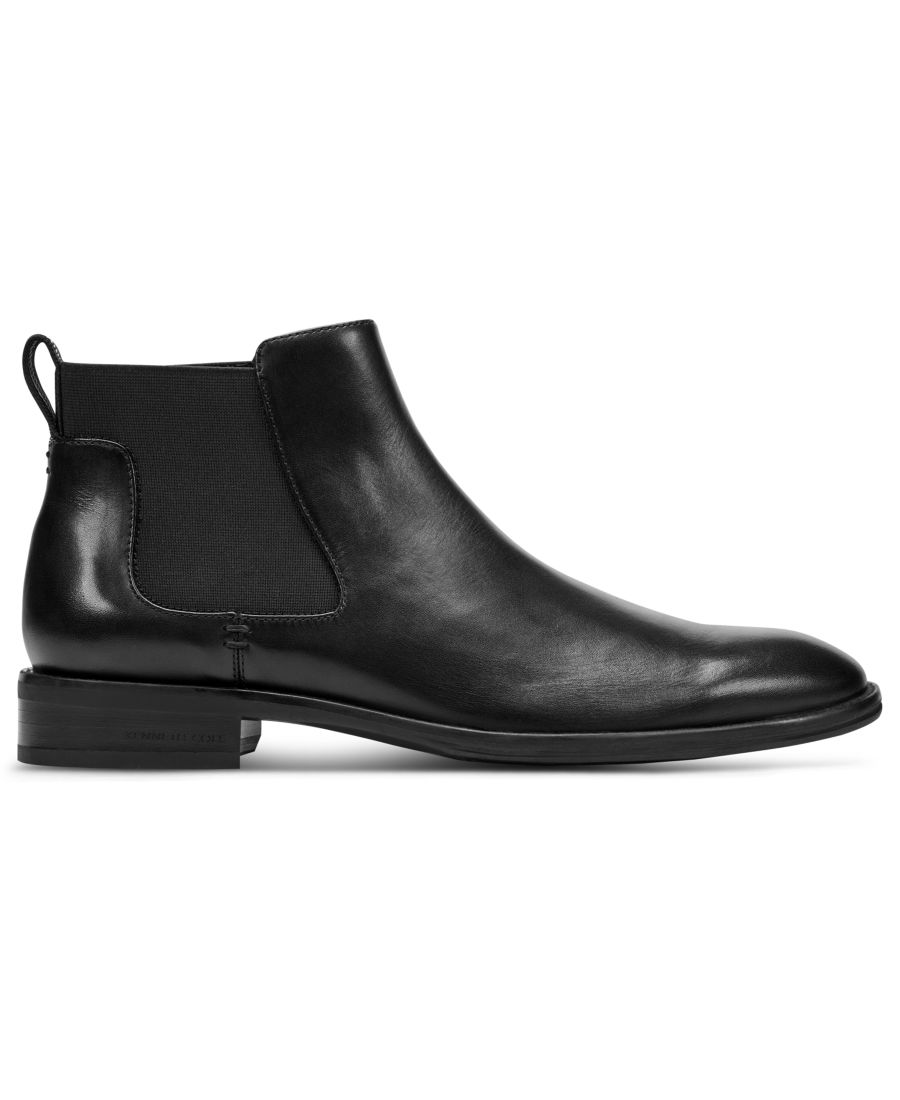 Мужские ботинки Tully Chelsea Kenneth Cole New York, Black leather — фото 2