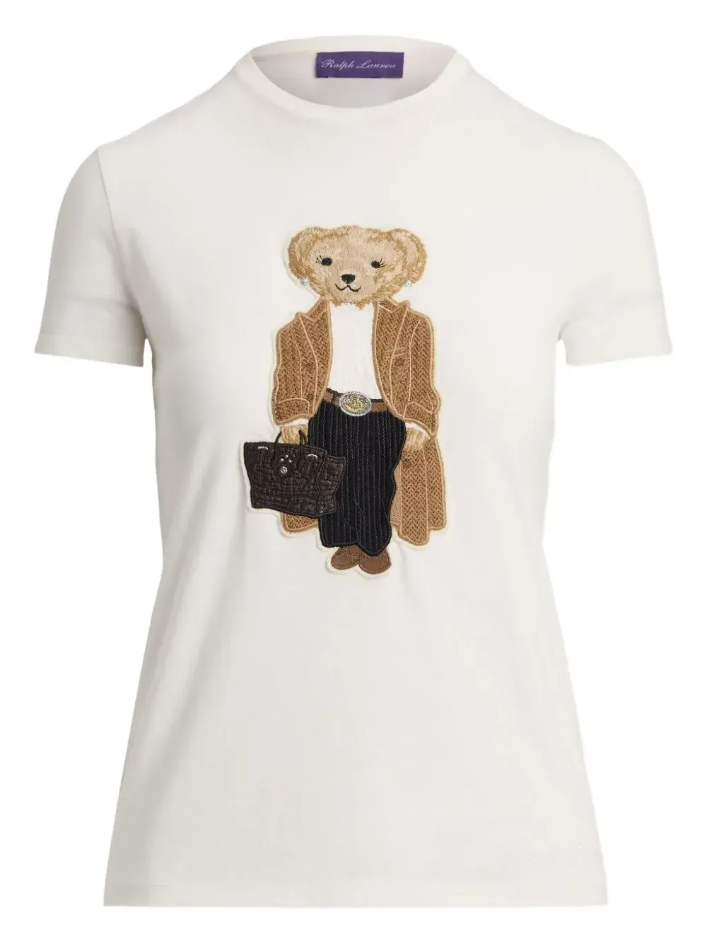 

Футболка с вышивкой Polo Bear Polo Ralph Lauren, белый
