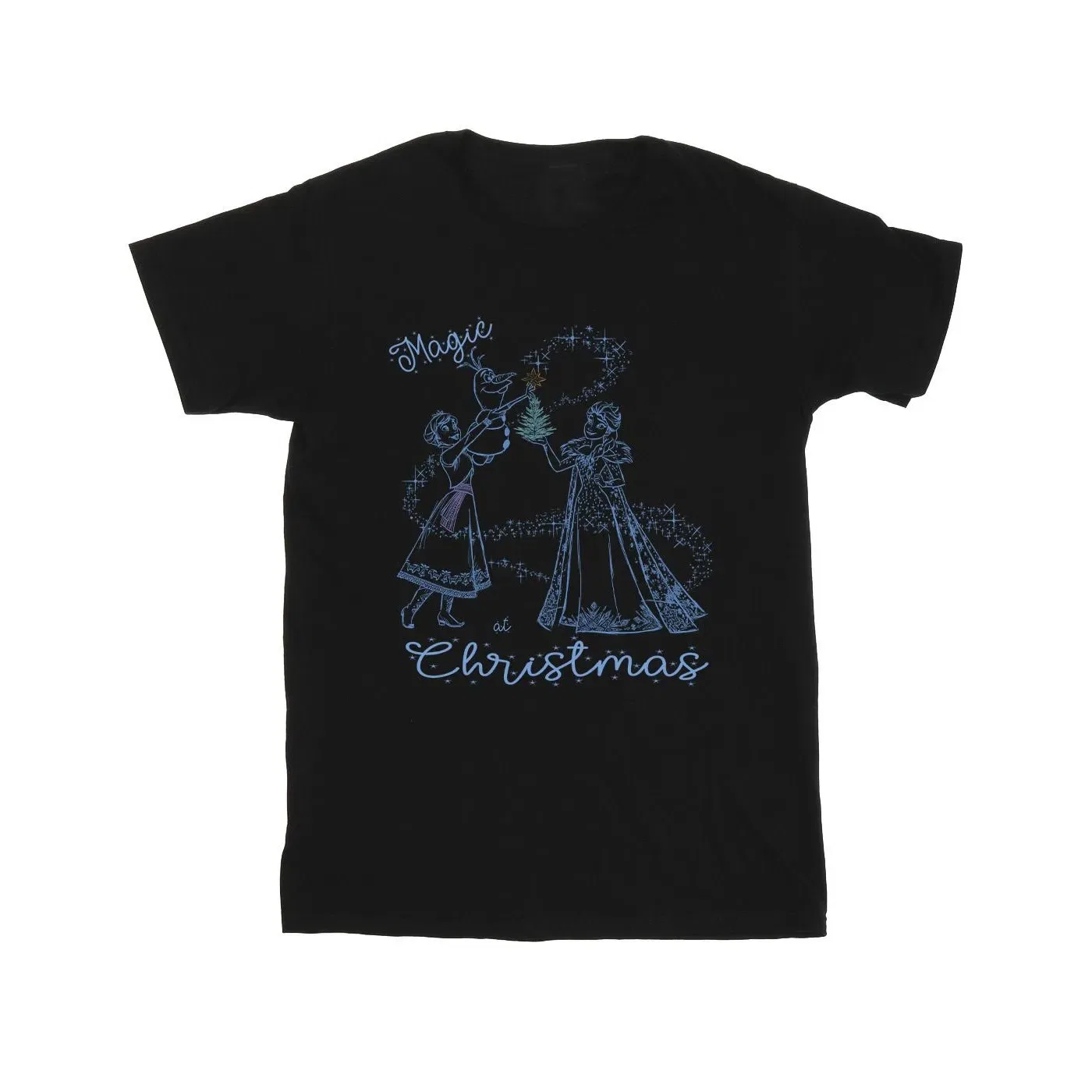 Футболка с принтом Frozen Magic Christmas Disney, черный — фото 2