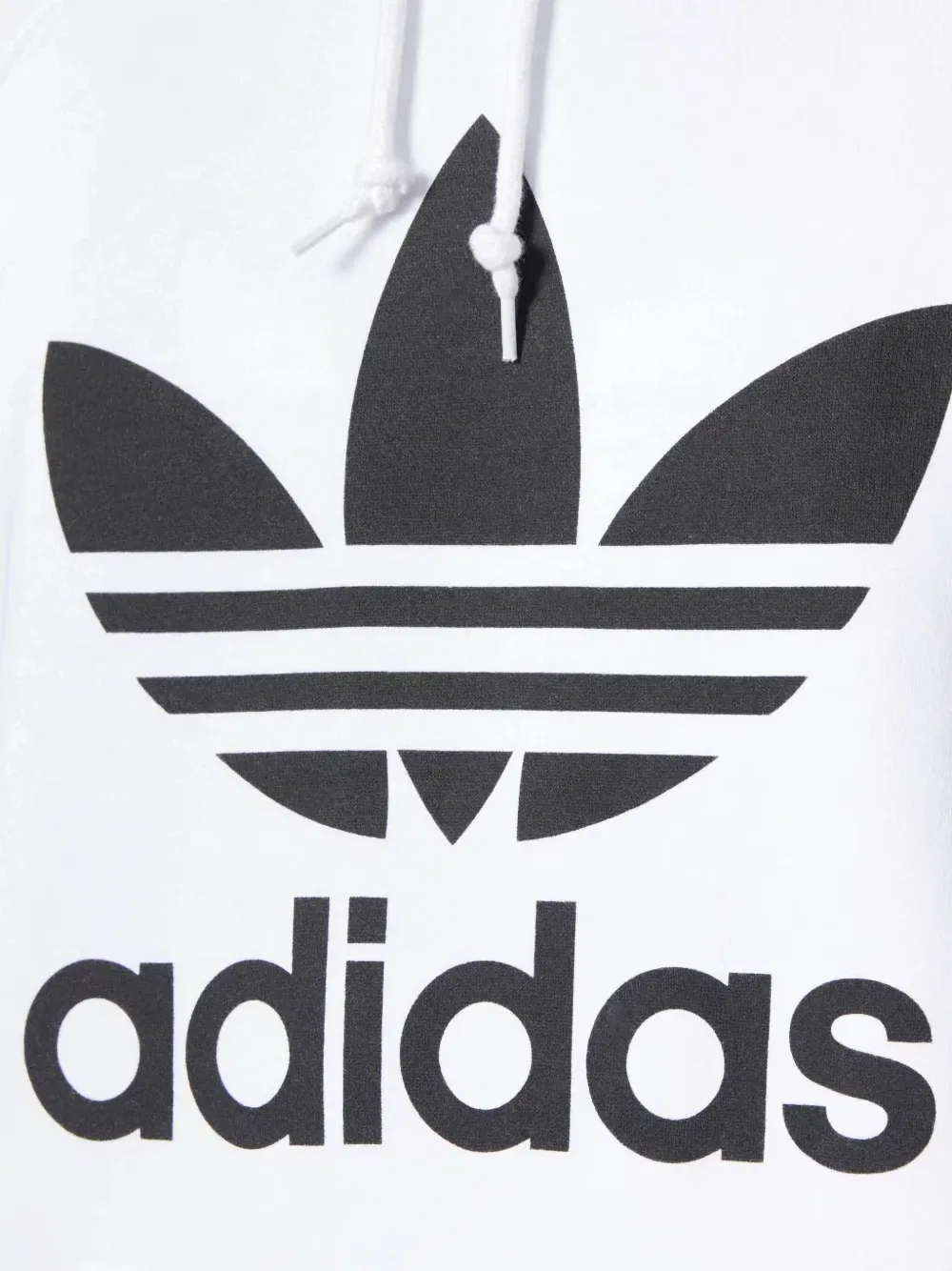 Худи с принтом в виде трилистника Adidas, белый — фото 2