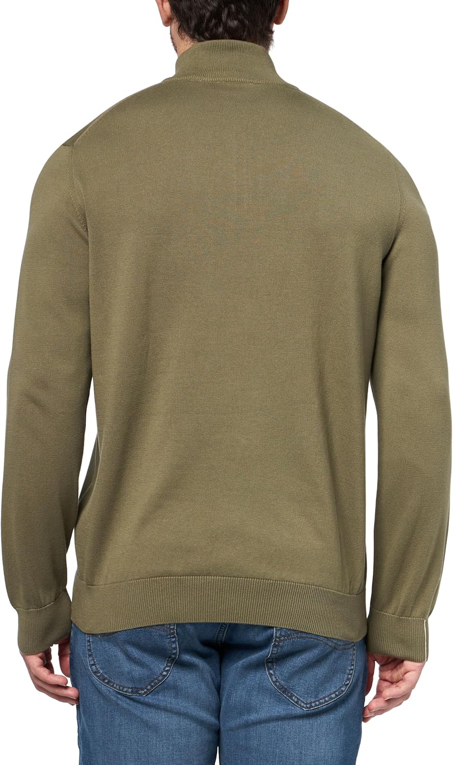 Lacoste мужская застежка-молния водолазка из хлопка, Olive — фото 2