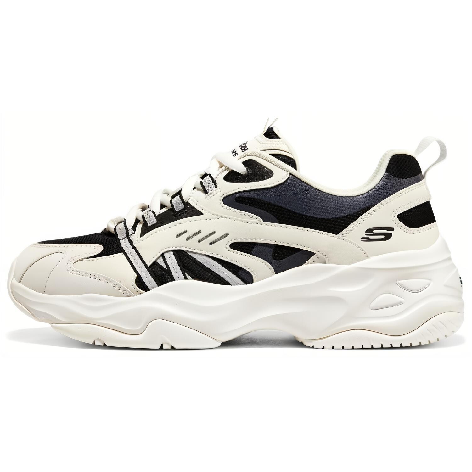 

Кроссовки женские D"Lites 4.0 Chunky с низким верхом, белые/черные Skechers, Черный, Кроссовки женские D"Lites 4.0 Chunky с низким верхом, белые/черные Skechers