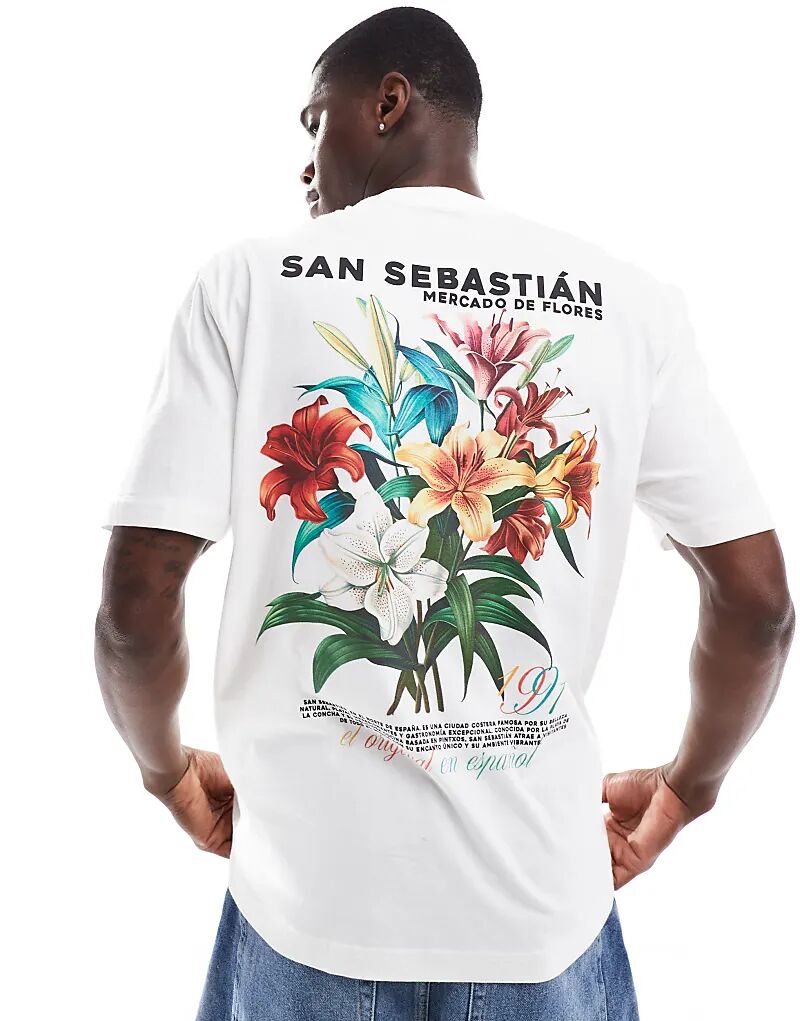 

Футболка San Sebastian oversize цвета экрю River Island