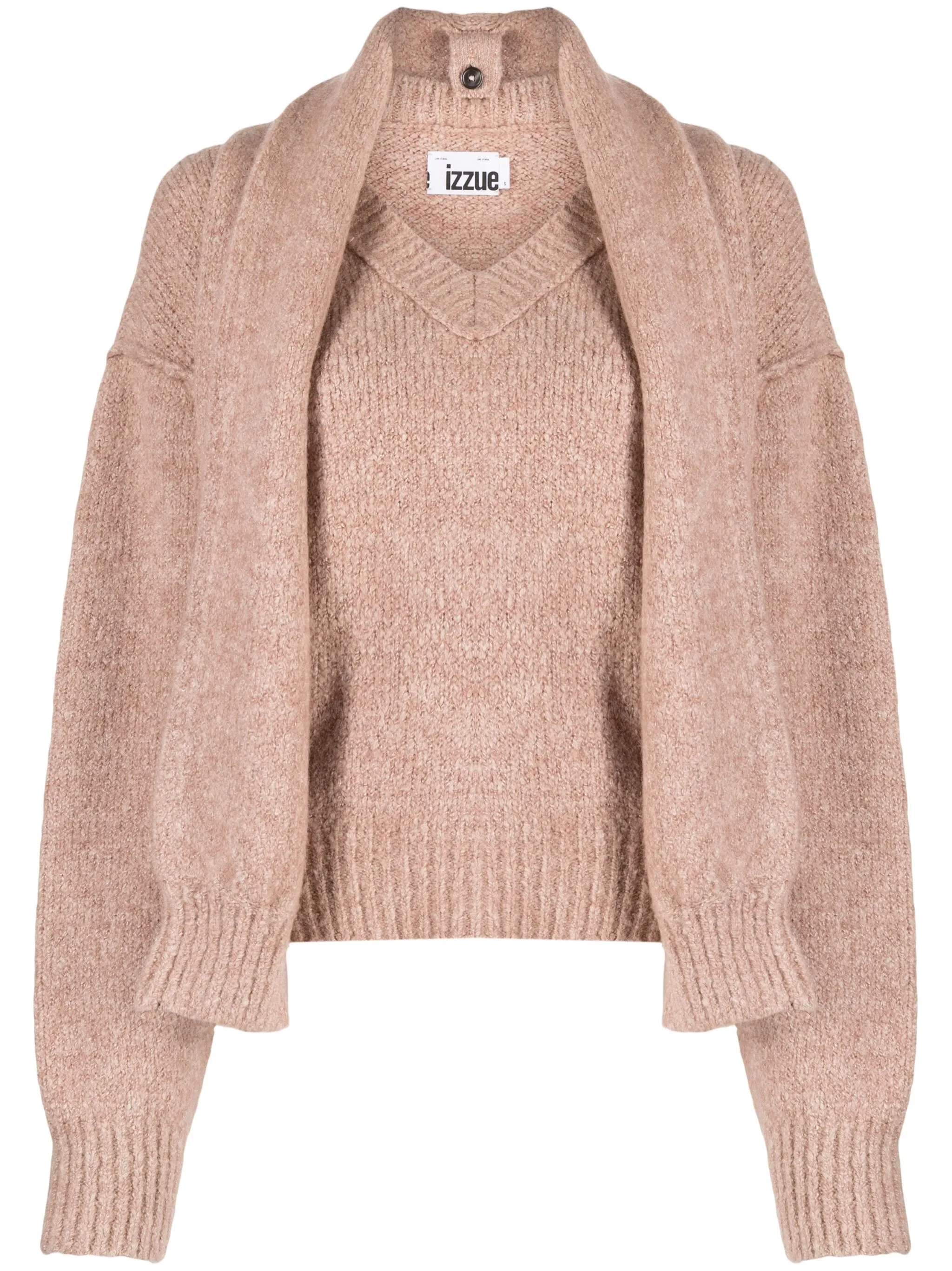 

Укороченный джемпер с шарфом Izzue, розовый