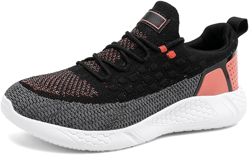 

Кроссовки Jakcuz Mesh для женщин и мужчин, ультралегкие, на босу ногу, для повседневной ходьбы, черный/оранжевый