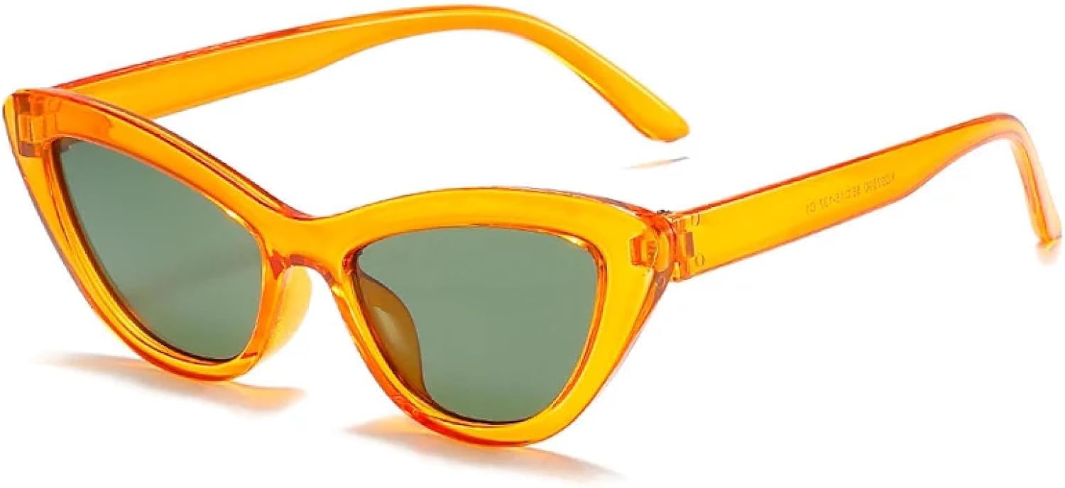 

Солнцезащитные очки с защитой от УФ-излучения UV400 | Оранжевый «кошачий глаз» | Для женщин и мужчин, для занятий спортом на открытом воздухе и вождения DSVIGF, Orange-green