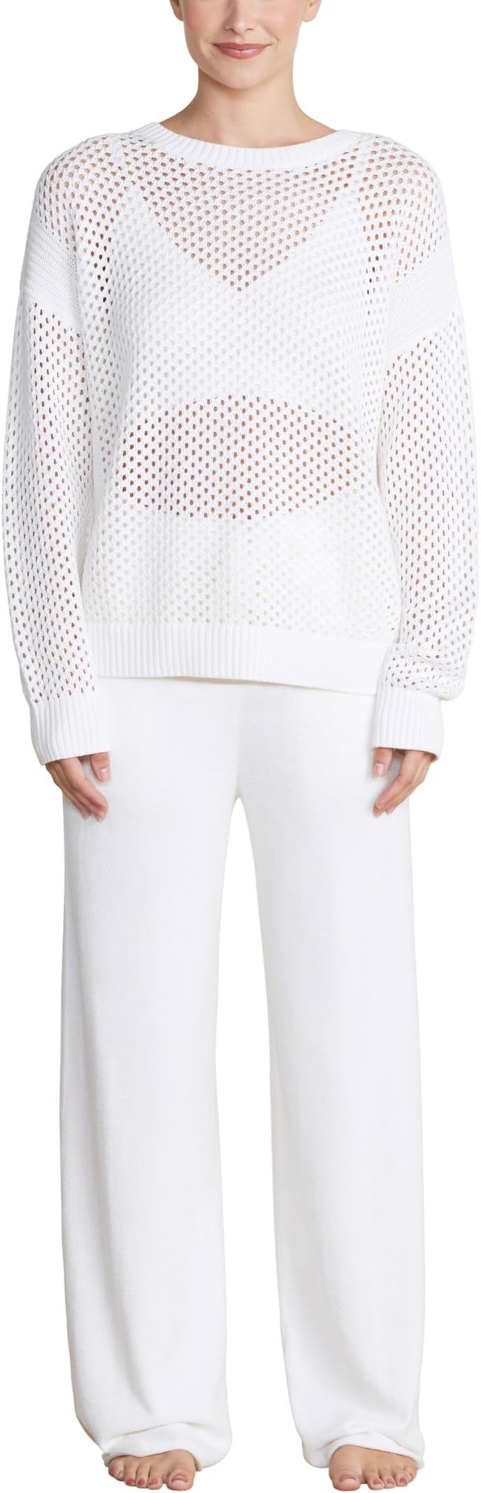 

Свитер Barefoot Dreams Sunbleached Open Stitch Pullover, цвет Pearl