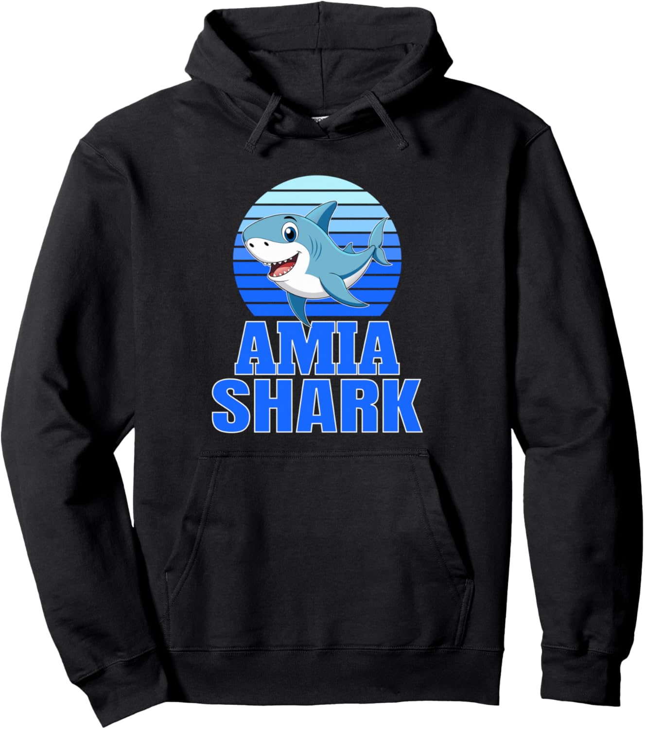

Толстовка с надписью Amia Shark Family Reunion Squad Name Amia Matching Family Reunion T Shirt, черный