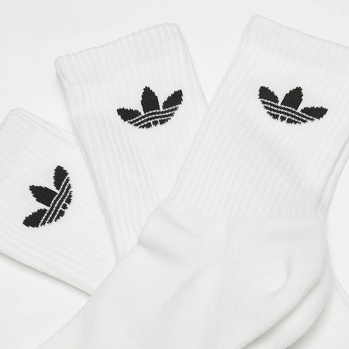 Носки adidas Originals adicolor Trefoil Crew (3 шт), белый — фото 2