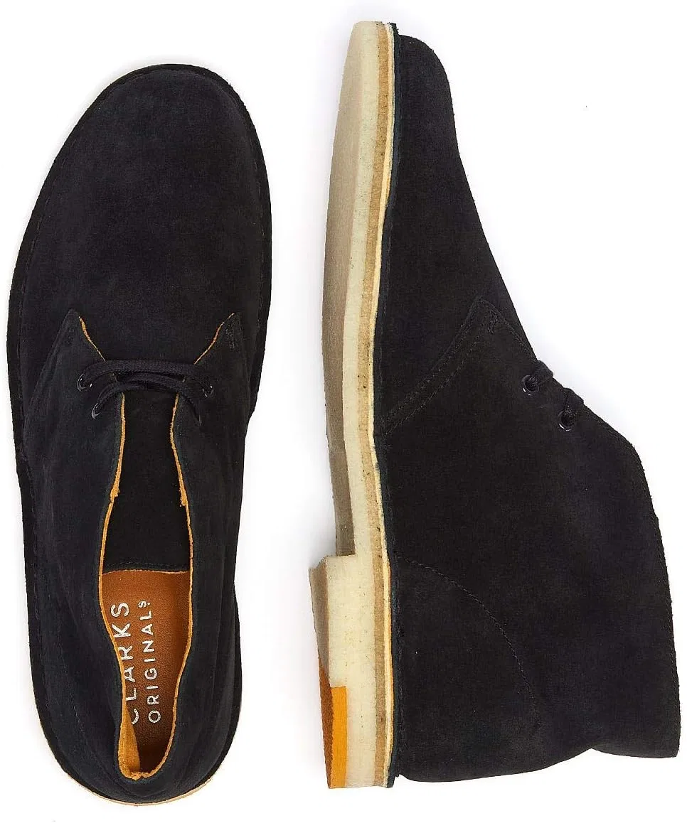 Мужские ботинки Clarks с короткими сапогами в стиле "Desert" Clarks Originals, черный/оранжевый — фото 3