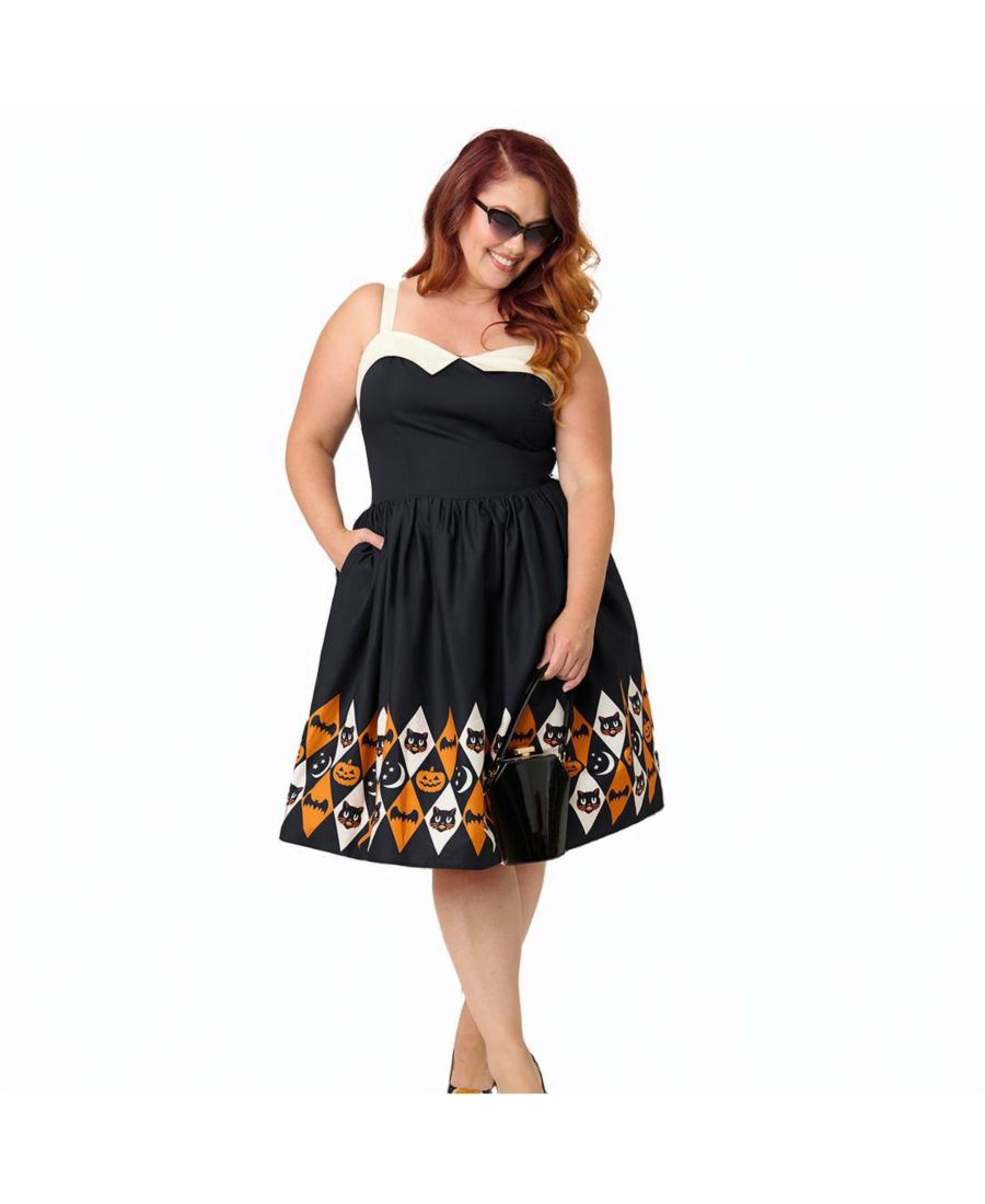 

Платье-трапеция Рейчел больших размеров Unique Vintage, Black