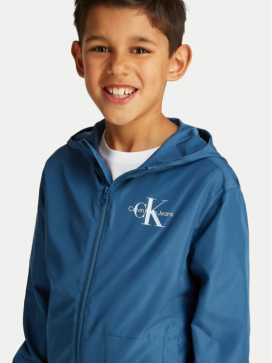 Демисезонная куртка regular fit Monologo Essential IB0IB02091 Calvin Klein Jeans, синий — фото 3