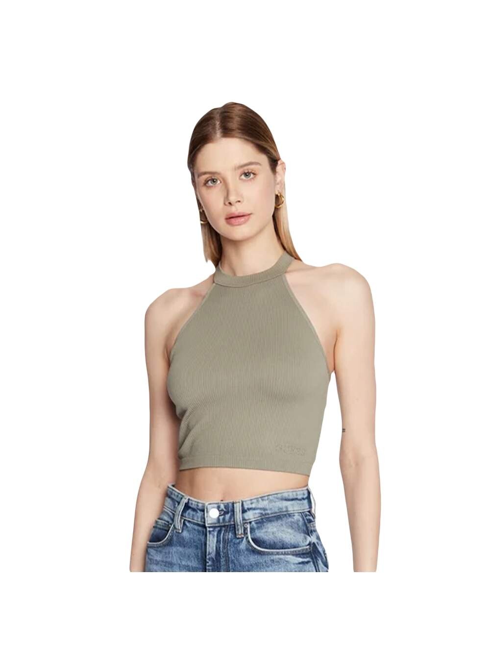 

Майка с оригинальным логотипом Guess, зеленый
