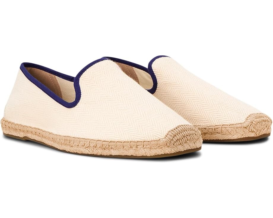 

Лоферы Soludos Smoking Slipper Espadrille, цвет Ivory/Dark Blue