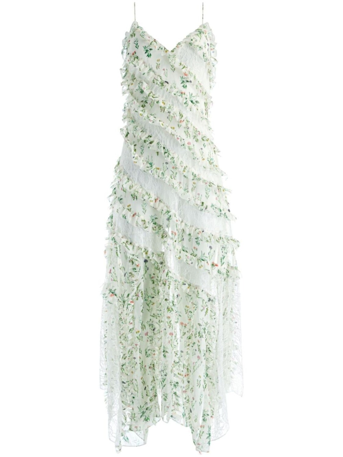 

Платье макси Sondra с рюшами alice + olivia, белый