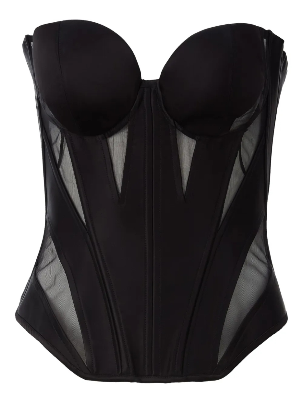 

Топ MOOS STUDIO semi sheer bustier, черный
