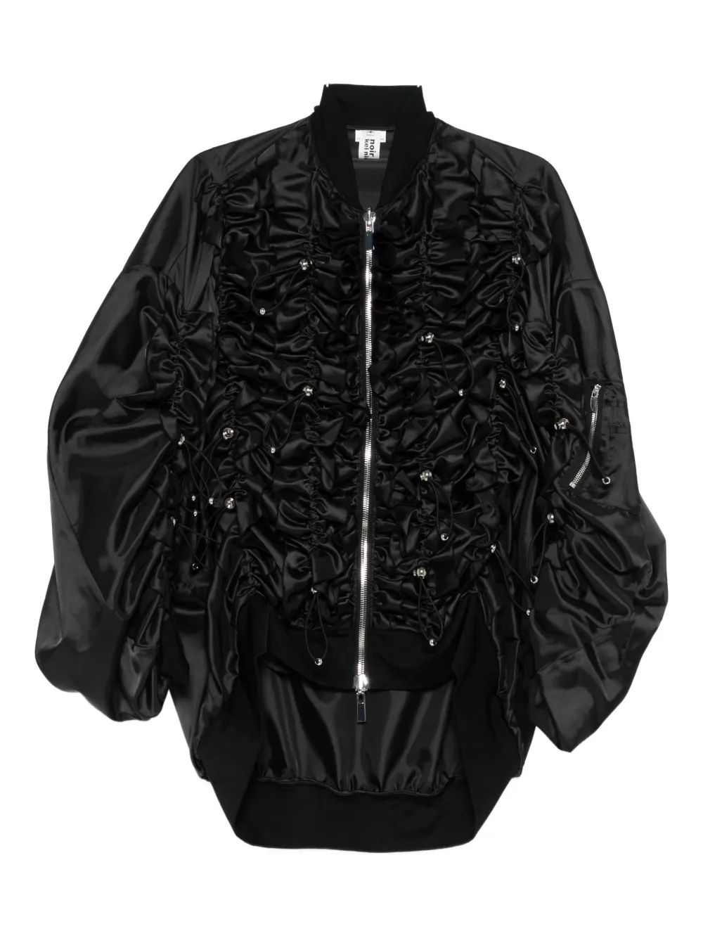 

Куртка с драпировкой Noir Kei Ninomiya, черный