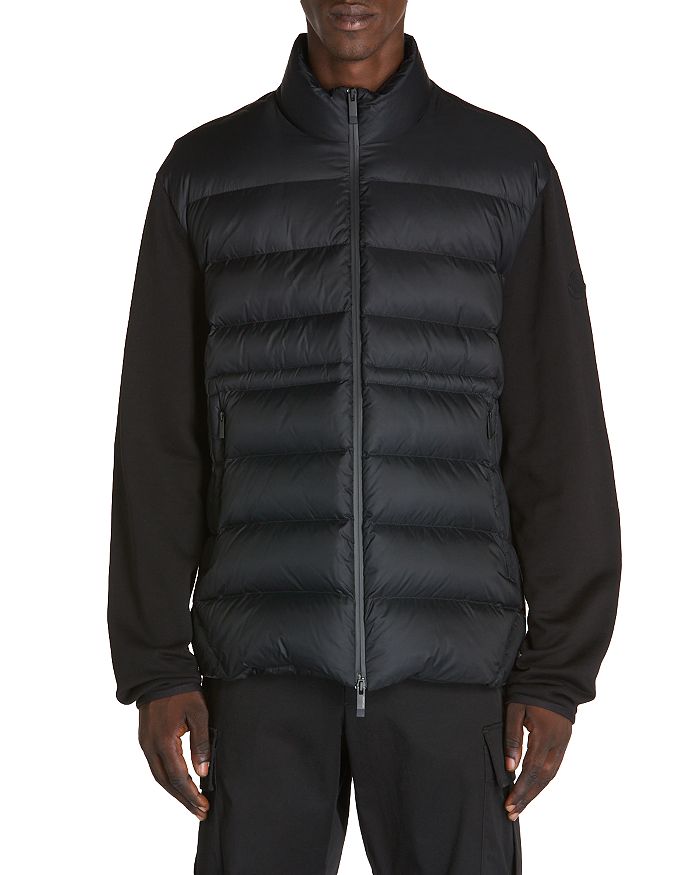 

Стеганый кардиган из смешанной ткани Moncler, черный