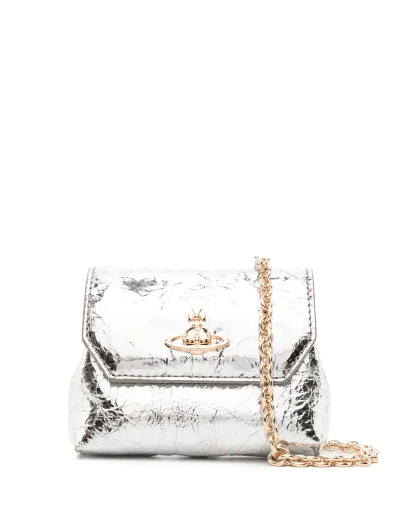 

Сумка-цепочка Nano Pouch Vivienne Westwood, серебряный, Серебристый, Сумка-цепочка Nano Pouch Vivienne Westwood, серебряный