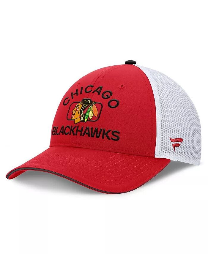 

Мужская красная/белая бейсболка Chicago Blackhawks Authentic Pro Rink Trucker Fanatics