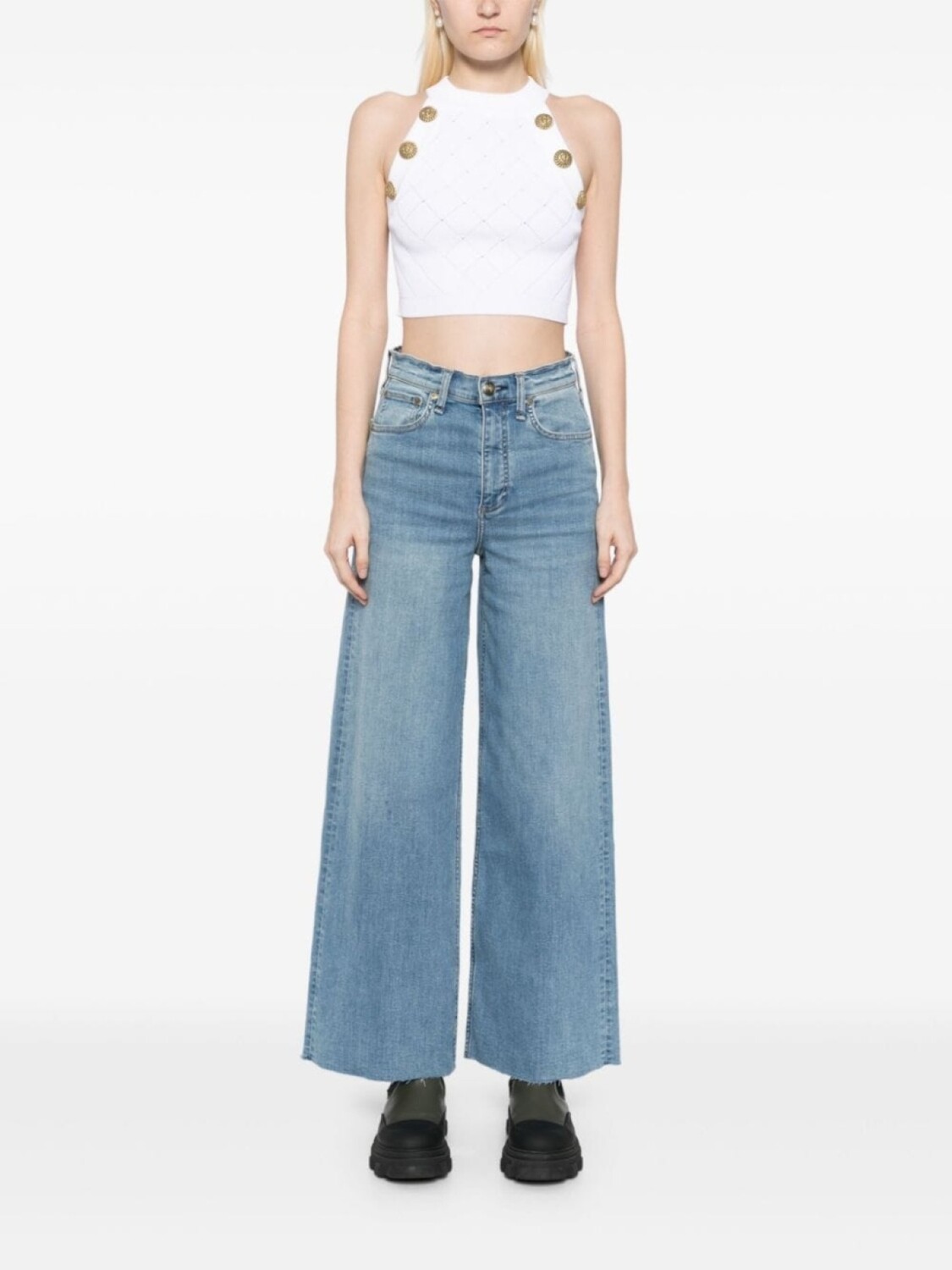 

Rag & bone широкие джинсы, синий