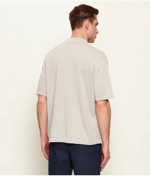Льняная рубашка Amicino regular fit Boss Orange, бежевый — фото 3