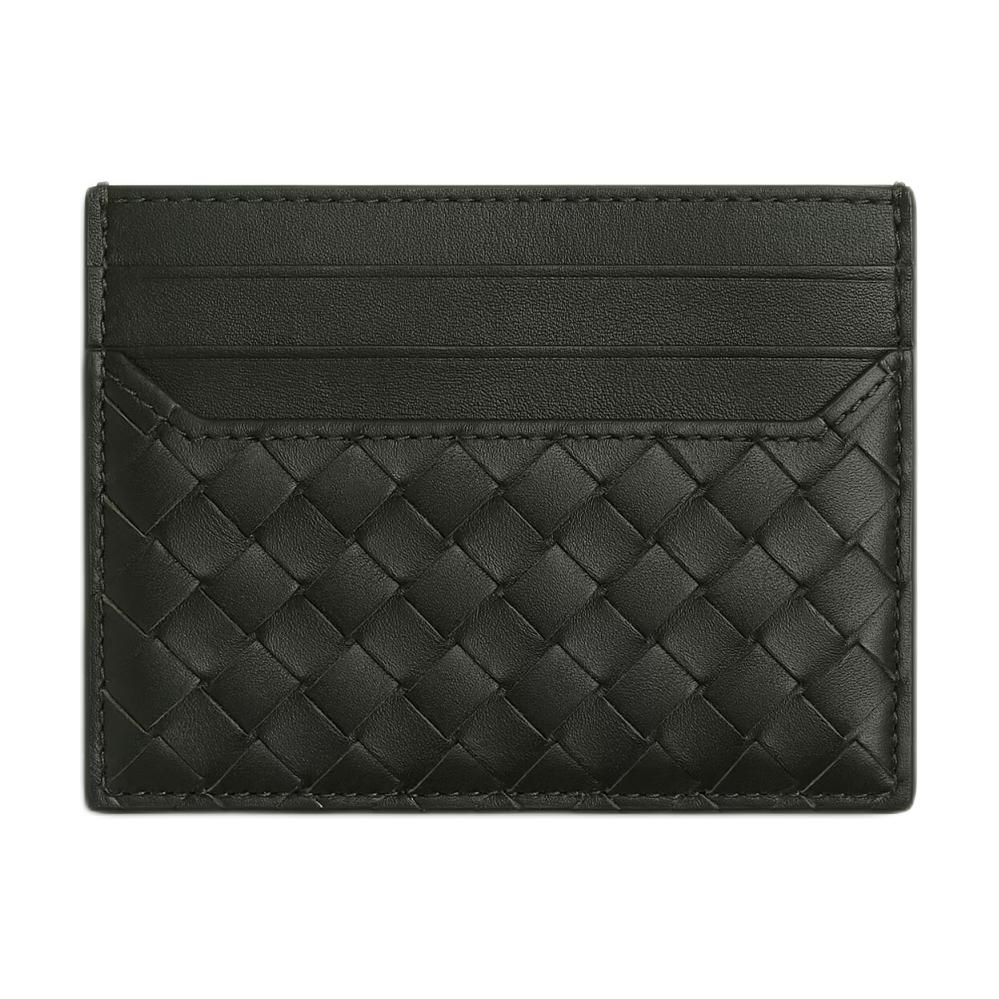 

Bottega Veneta Кожаный картхолдер для мужчин в тёмно-зелёном цвете