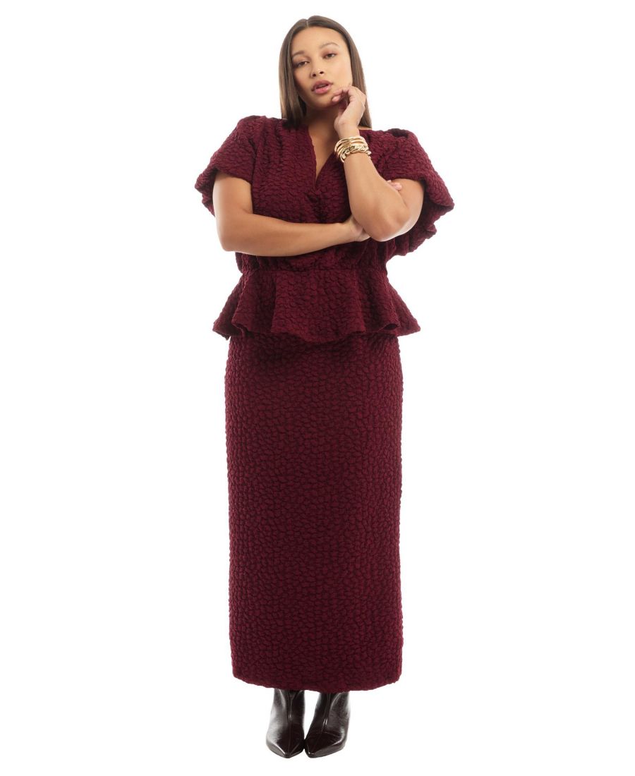 

Женская миди-юбка June + Vie из фактурного трикотажа June & Vie, Pickled beet