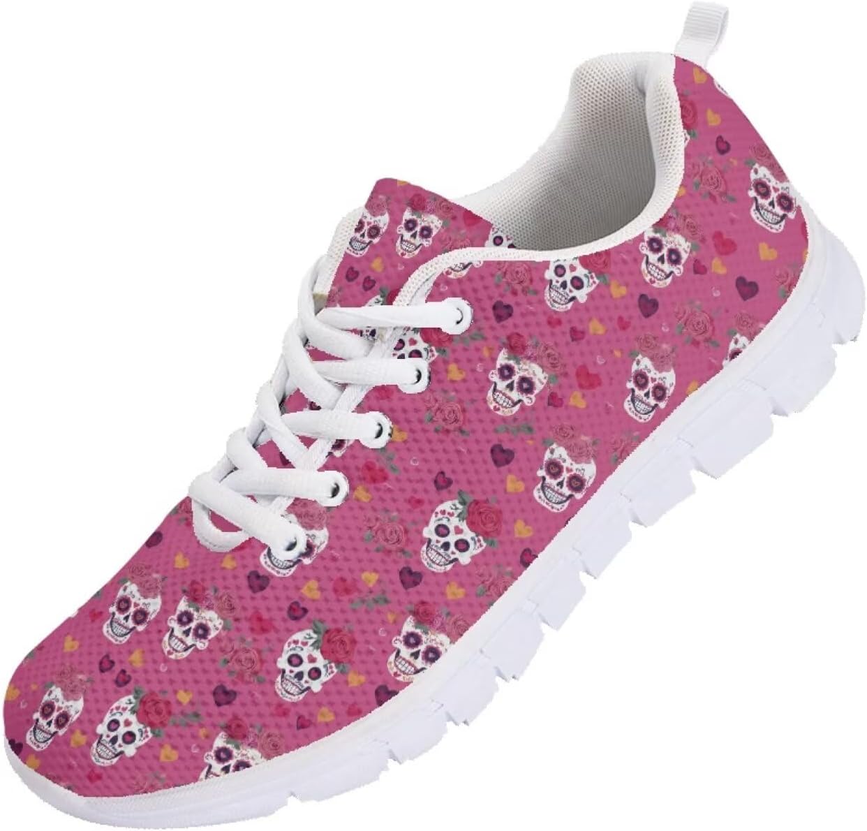 

Мужские кроссовки Funnydude Funny Print для ходьбы, удобные, дышащие, с сеткой, повседневные, Suger Skull