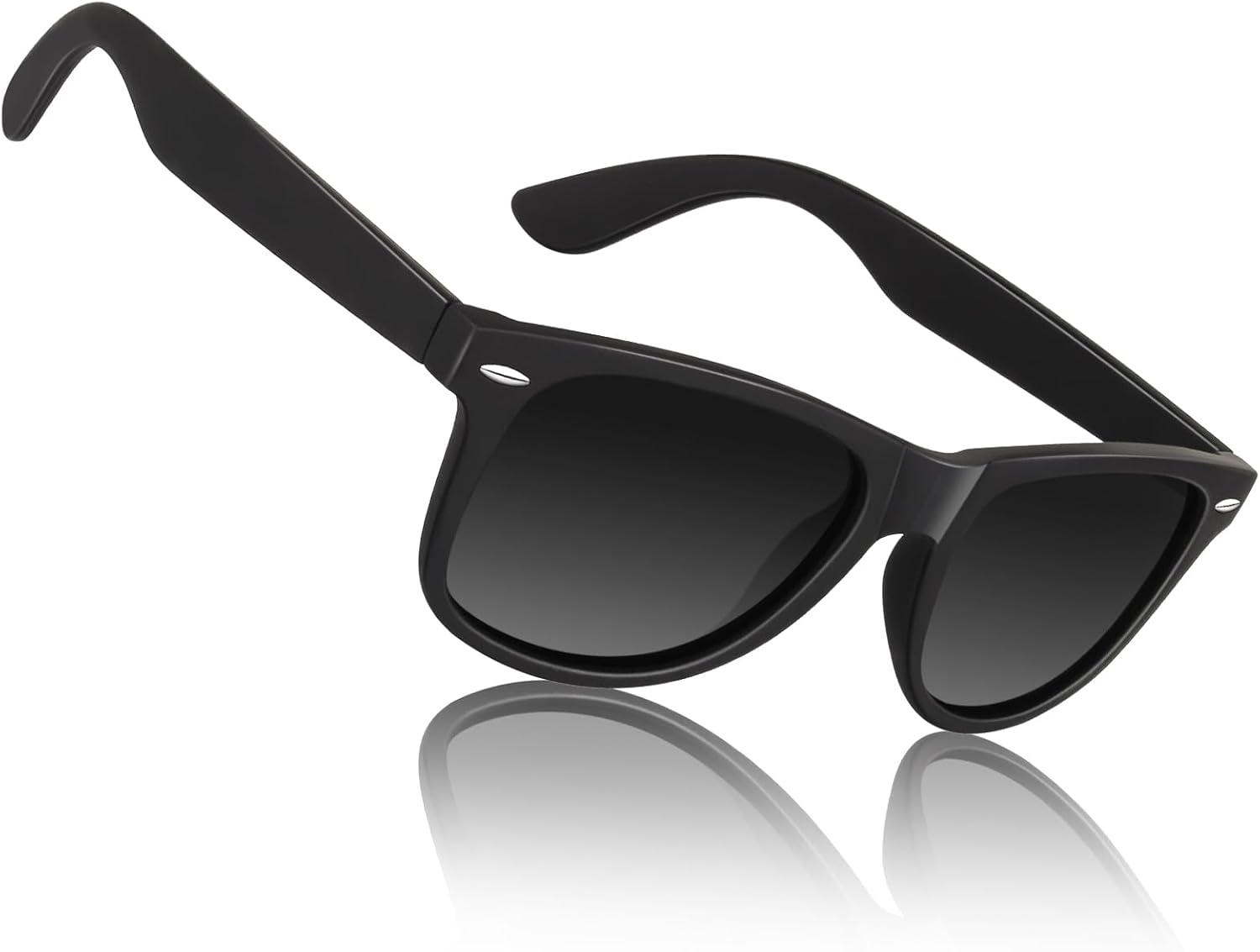 

Поляризованные солнцезащитные очки Sunier для мужчин и женщин, ретро-квадратная форма, матовая отделка, защита UV400, подходят для вождения и рыбалки, A06-matte Black Gradient Grey ( Non Mirrored)