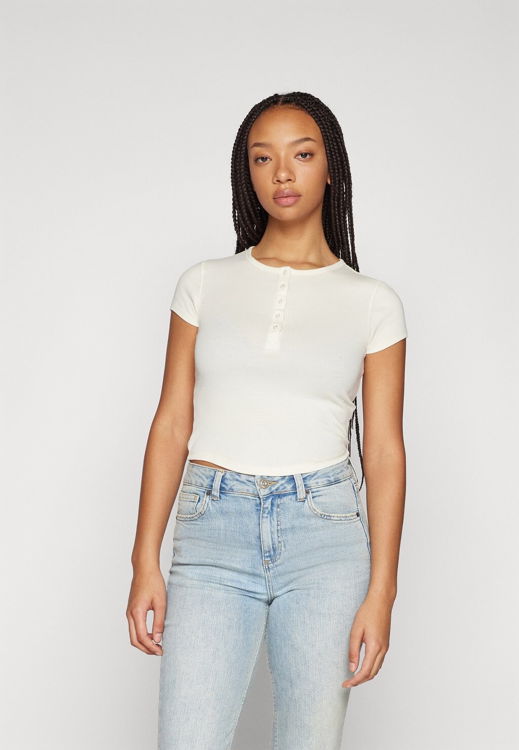 

Футболка базовая HENLEY BDG Urban Outfitters, цвет gardinia