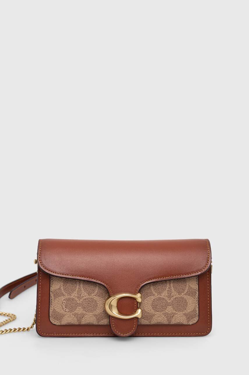 

Сумочка из полосатой кожи Coach, коричневый