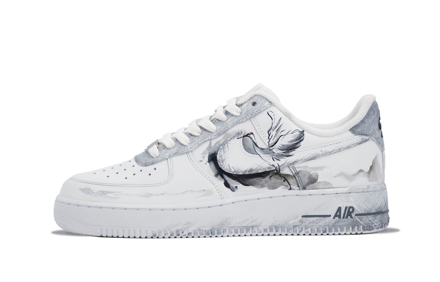 

Кроссовки Nike Air Force 1 Skateboarding Shoes Men Low-top White/black/gray, черный/белый/серый