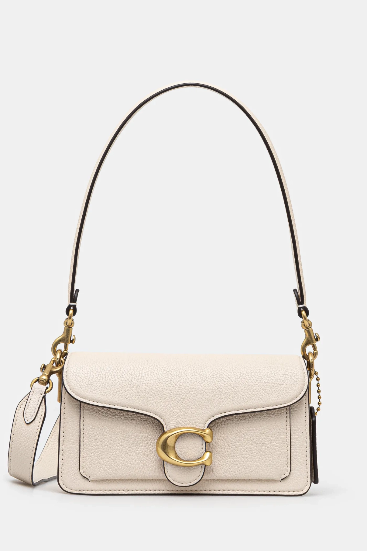 

Сумочка из полосатой кожи Coach, бежевый