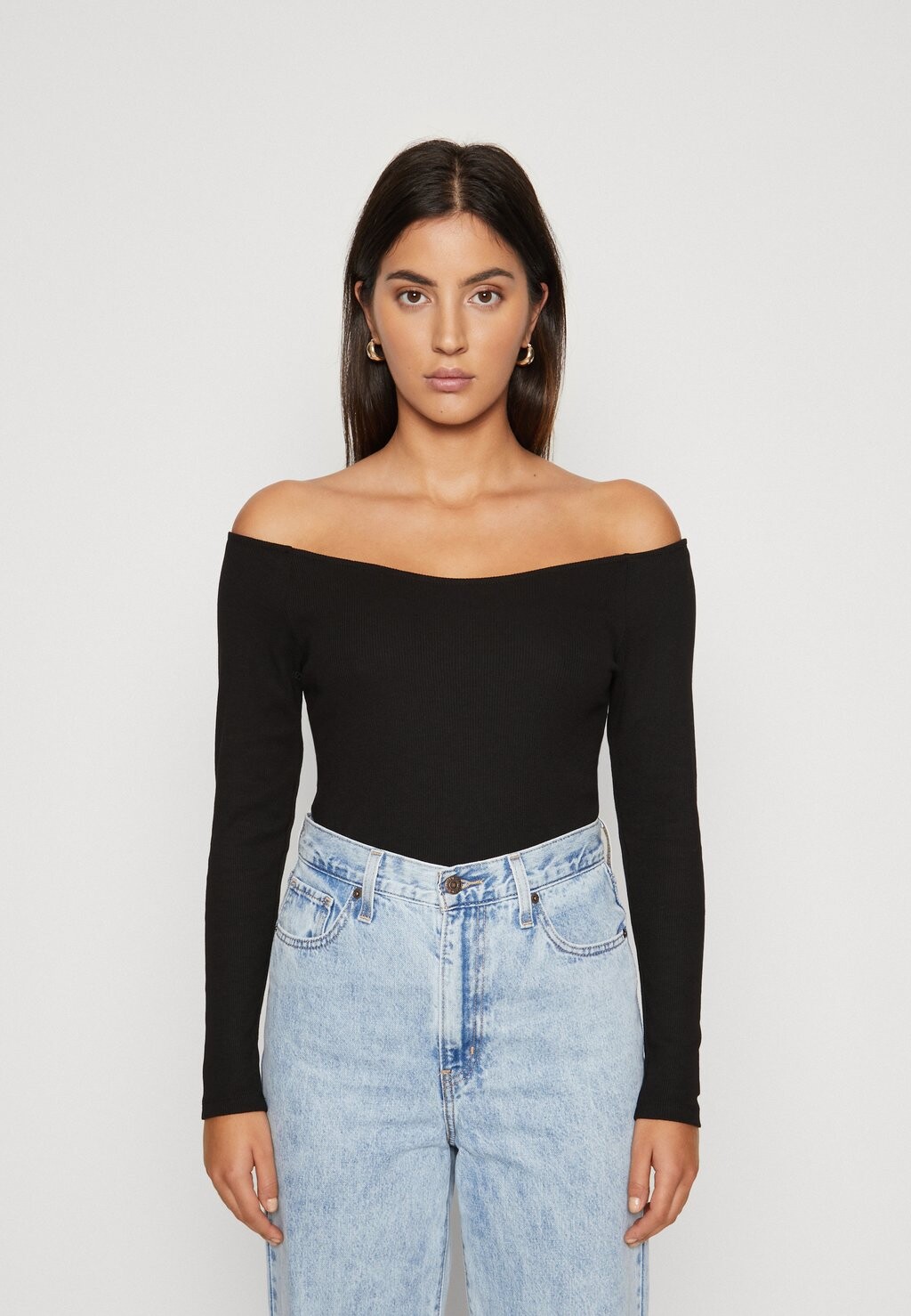 

Футболка с длинным рукавом Onlcari Off Shoulder ONLY, черный