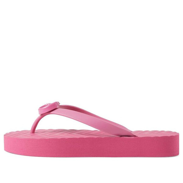 Сандалии chevron thong sandal 'pink' Gucci, розовый