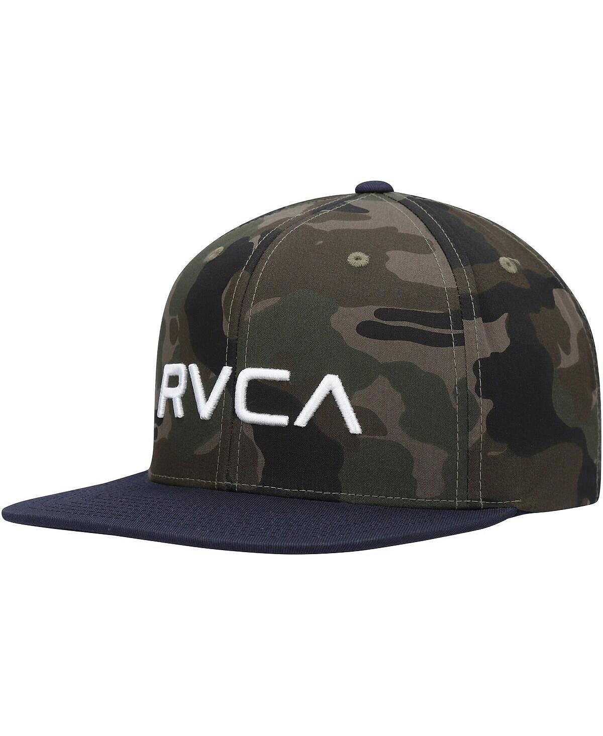 

Мужская кепка Snapback из саржи II с камуфляжным принтом темно-синего цвета RVCA